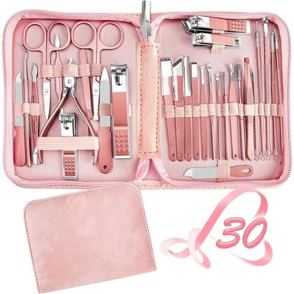 Manicure Set 30 in 1 Nail Clipper set, REDFLOW nail clippers, fingernail - Picture 7 of 7